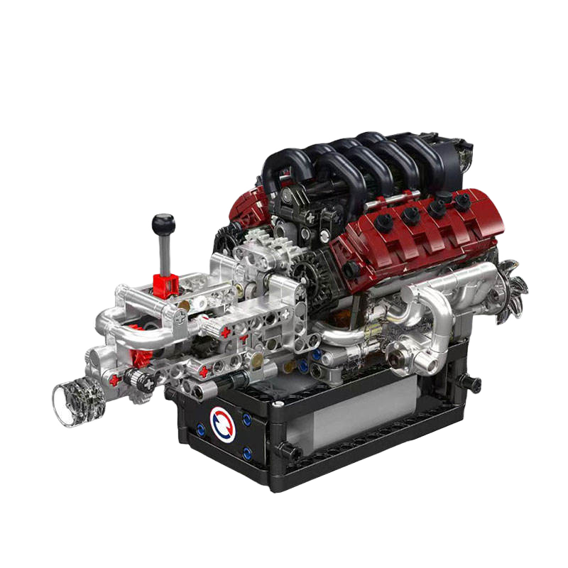 MOULD KING 10227 V8 Engine with Transmission Building Block Model — 787 Pieces
